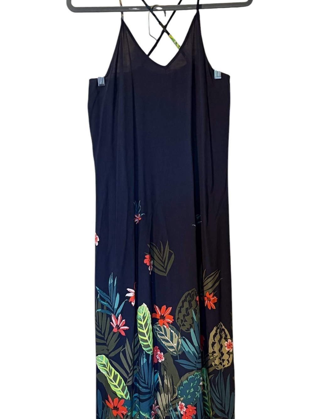 Old Navy Navy Sleeveless Midi Dress with Thin Straps